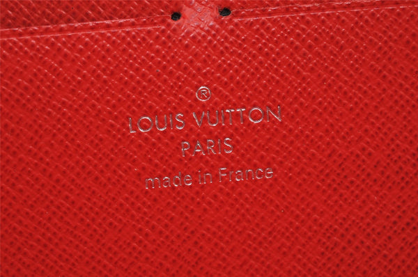 Authentic Louis Vuitton Epi Portefeuille Clemence Long Wallet M60913 Red 2664K