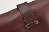 Authentic HERMES Bearn Classic Leather Long Wallet Purse Bordeaux Red 2665K