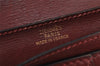 Authentic HERMES Bearn Classic Leather Long Wallet Purse Bordeaux Red 2665K
