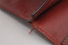 Authentic HERMES Bearn Classic Leather Long Wallet Purse Bordeaux Red 2665K