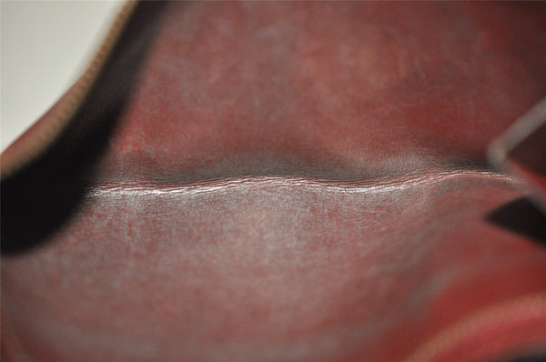 Authentic HERMES Bearn Classic Leather Long Wallet Purse Bordeaux Red 2665K