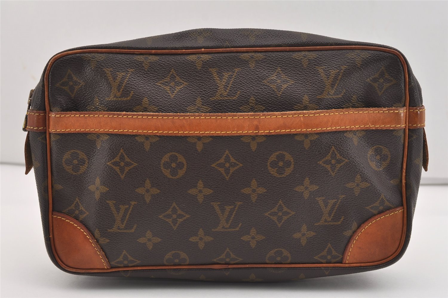 Authentic Louis Vuitton Monogram Compiegne 28 Clutch Hand Bag M51845 LV 2666J