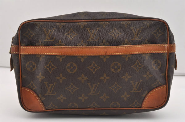 Authentic Louis Vuitton Monogram Compiegne 28 Clutch Hand Bag M51845 LV 2666J
