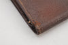 Authentic HERMES Bearn Soufflet Leather Long Wallet Purse Brown 2666K