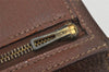 Authentic HERMES Bearn Soufflet Leather Long Wallet Purse Brown 2666K