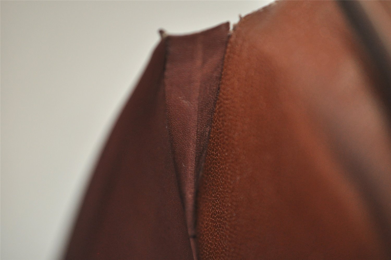 Authentic HERMES Bearn Soufflet Leather Long Wallet Purse Brown 2666K