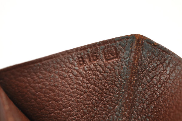 Authentic HERMES Bearn Soufflet Leather Long Wallet Purse Brown 2666K
