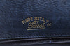 Authentic GUCCI Blondie Vintage Clutch Hand Bag Purse Leather Navy Blue 2667I