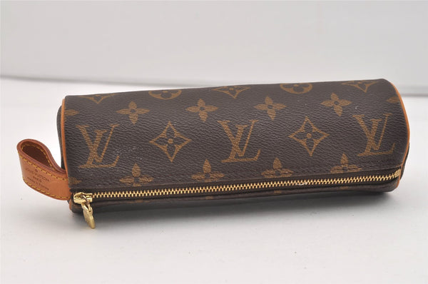 Authentic Louis Vuitton Monogram Trousse Ronde Pen Case Pouch M47630 Junk 2667J