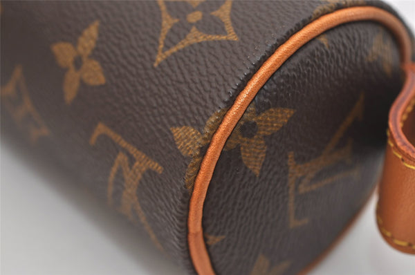 Authentic Louis Vuitton Monogram Trousse Ronde Pen Case Pouch M47630 Junk 2667J