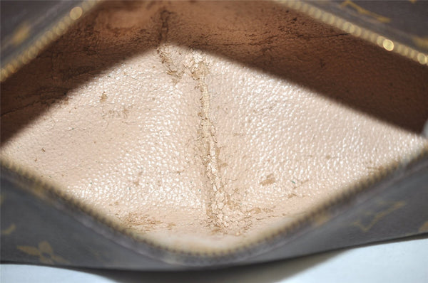 Authentic Louis Vuitton Monogram Trousse Ronde Pen Case Pouch M47630 Junk 2667J