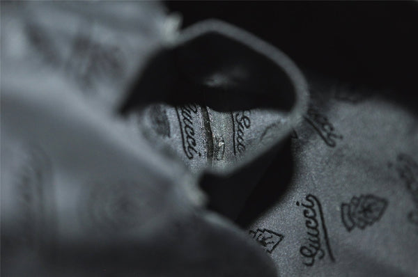 Authentic GUCCI Hysteria Vintage Shoulder Cross Body Bag Leather Black 2668I