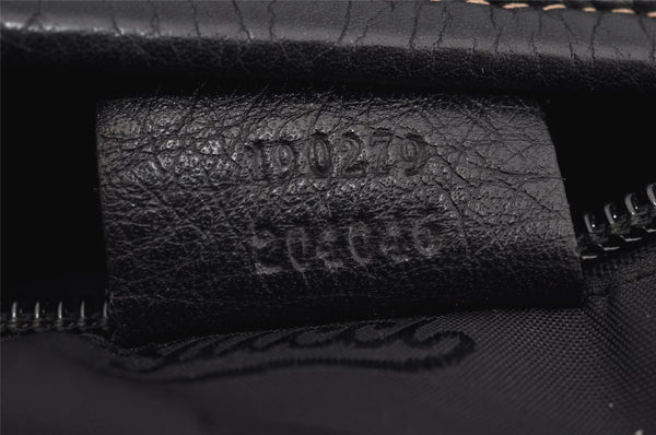 Authentic GUCCI Hysteria Vintage Shoulder Cross Body Bag Leather Black 2668I