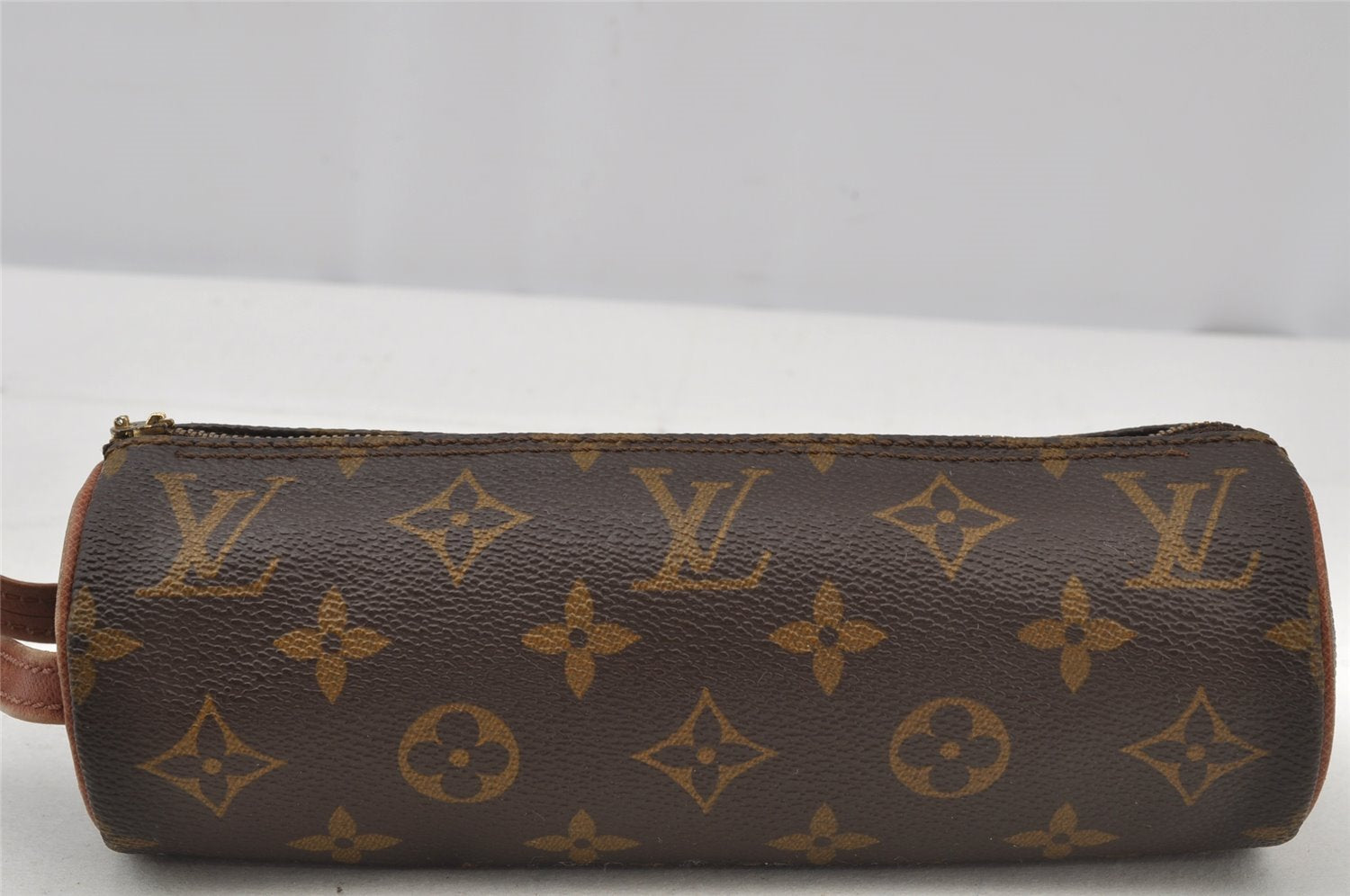 Auth Louis Vuitton Monogram Trousse Ronde Pouch M47626 Old Model Junk 2668J