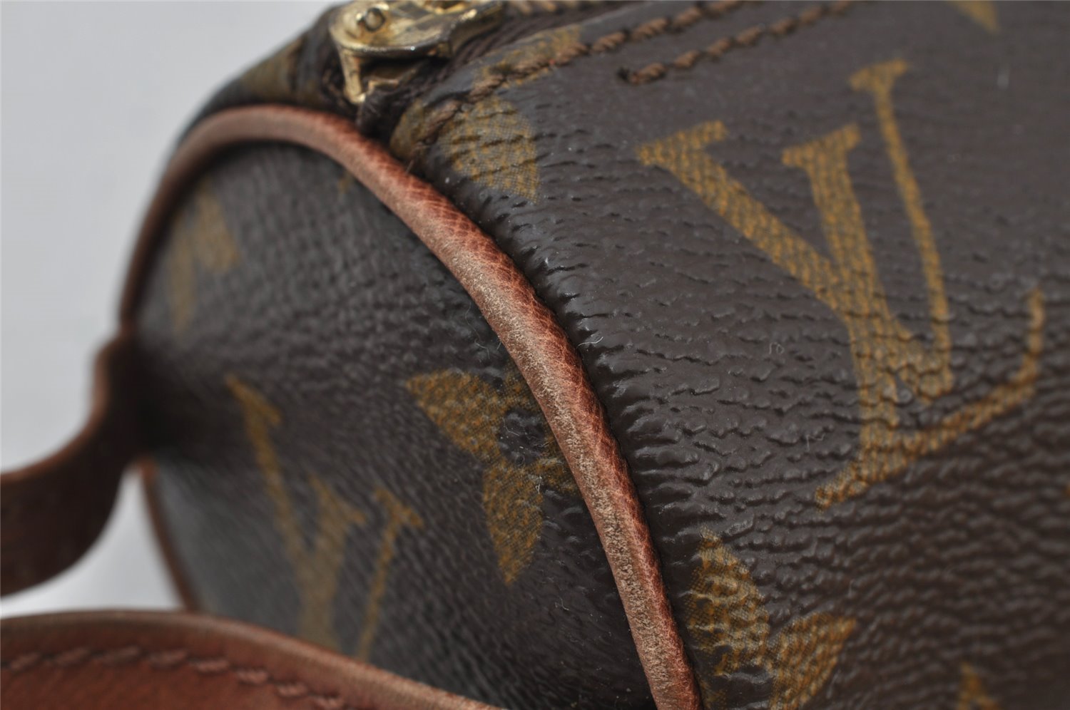 Auth Louis Vuitton Monogram Trousse Ronde Pouch M47626 Old Model Junk 2668J