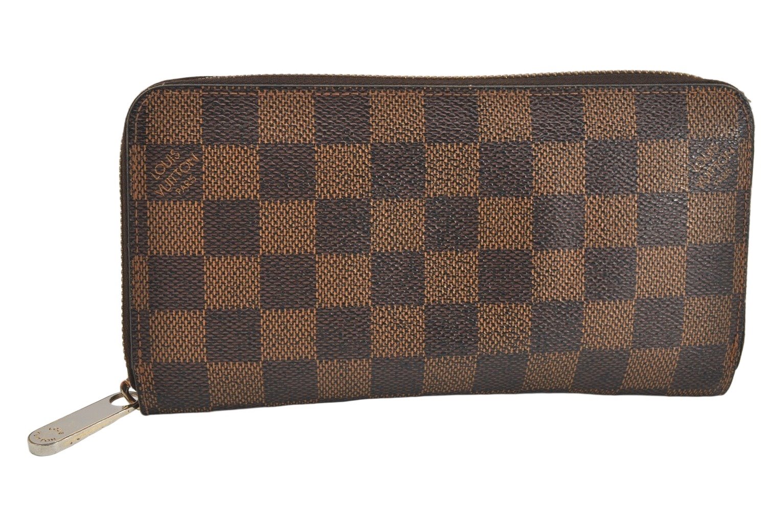 Authentic Louis Vuitton Damier Zippy Long Wallet Purse N60015 LV 2671K