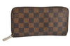 Authentic Louis Vuitton Damier Zippy Long Wallet Purse N60015 LV 2671K