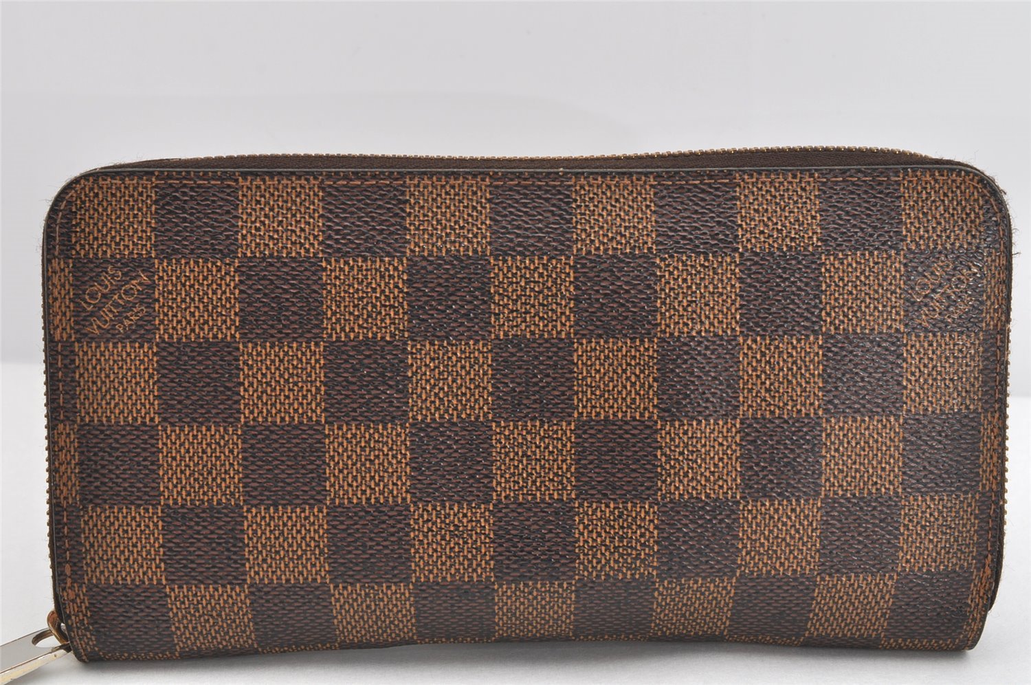 Authentic Louis Vuitton Damier Zippy Long Wallet Purse N60015 LV 2671K