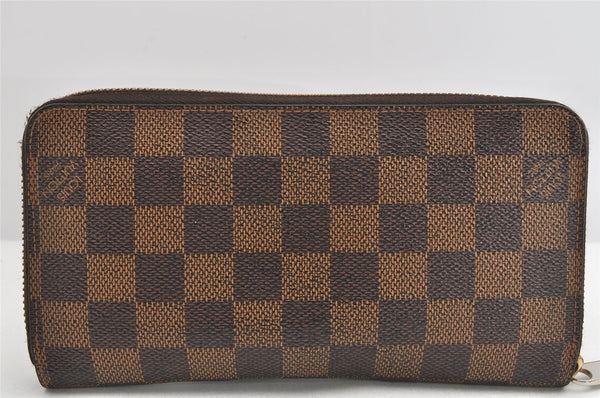 Authentic Louis Vuitton Damier Zippy Long Wallet Purse N60015 LV 2671K