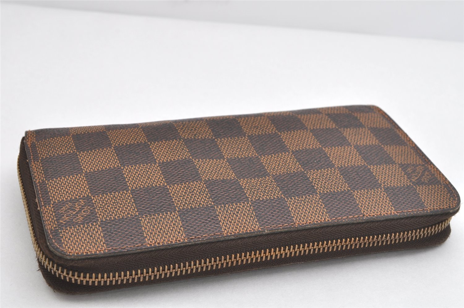 Authentic Louis Vuitton Damier Zippy Long Wallet Purse N60015 LV 2671K