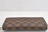 Authentic Louis Vuitton Damier Zippy Long Wallet Purse N60015 LV 2671K