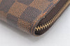 Authentic Louis Vuitton Damier Zippy Long Wallet Purse N60015 LV 2671K