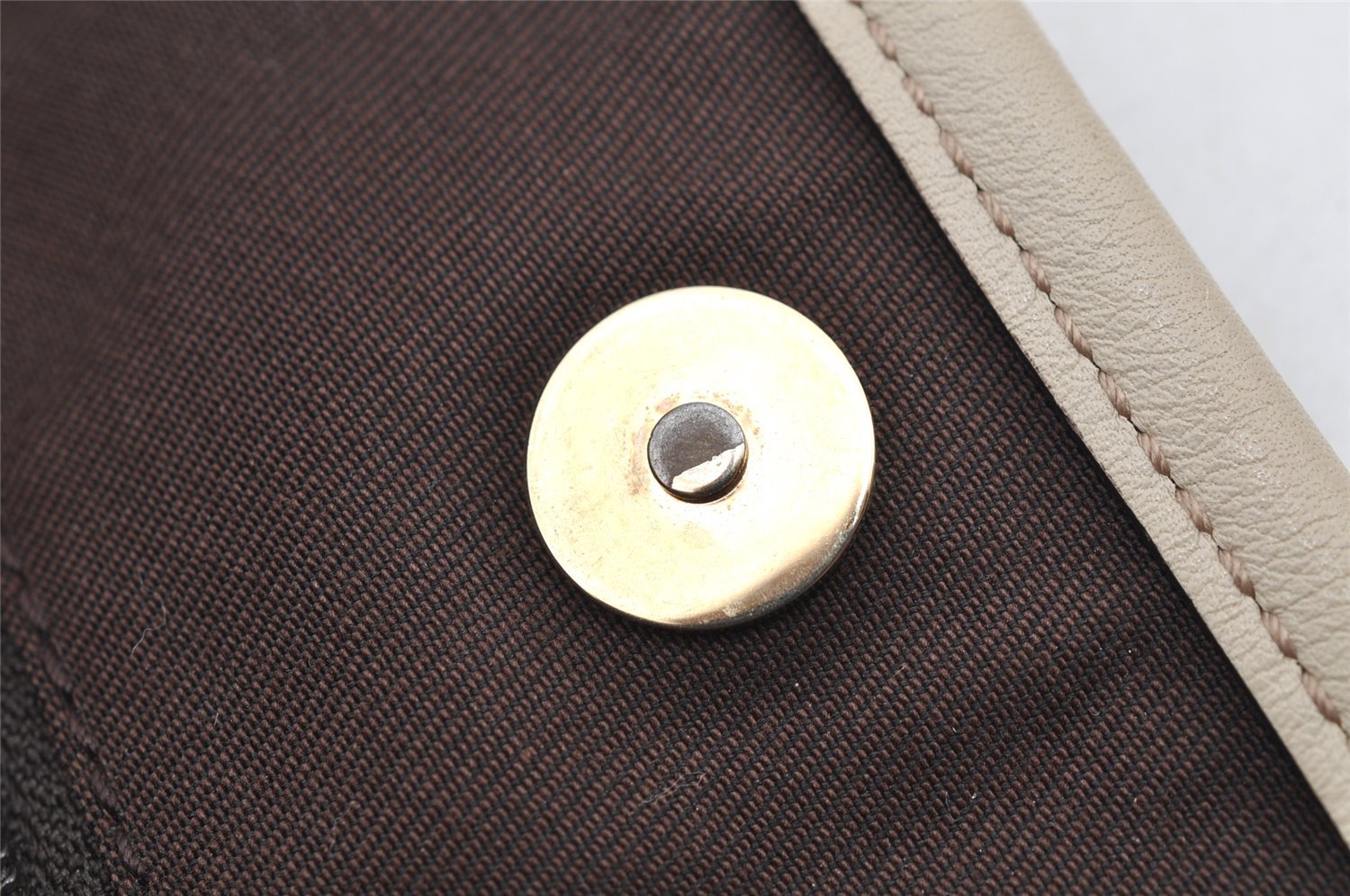 Authentic GUCCI New Britt Shoulder Tote Bag GG Canvas Leather 169946 Brown 2672I