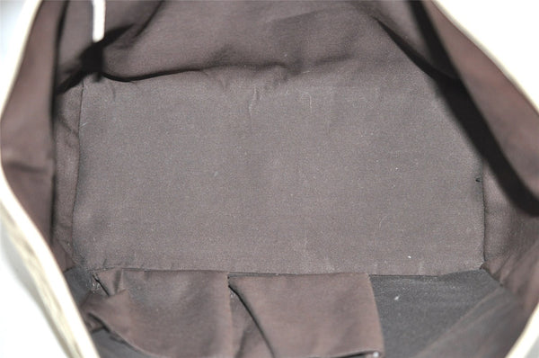 Authentic GUCCI New Britt Shoulder Tote Bag GG Canvas Leather 169946 Brown 2672I