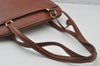 Authentic Salvatore Ferragamo Vintage Leather Shoulder Tote Bag Brown SF 2672J