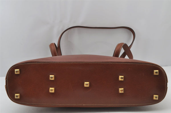 Authentic Salvatore Ferragamo Vintage Leather Shoulder Tote Bag Brown SF 2672J