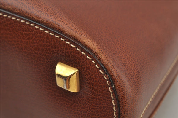 Authentic Salvatore Ferragamo Vintage Leather Shoulder Tote Bag Brown SF 2672J