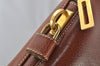 Authentic Salvatore Ferragamo Vintage Leather Shoulder Tote Bag Brown SF 2672J