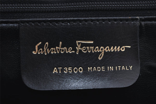 Authentic Salvatore Ferragamo Vintage Leather Shoulder Tote Bag Brown SF 2672J