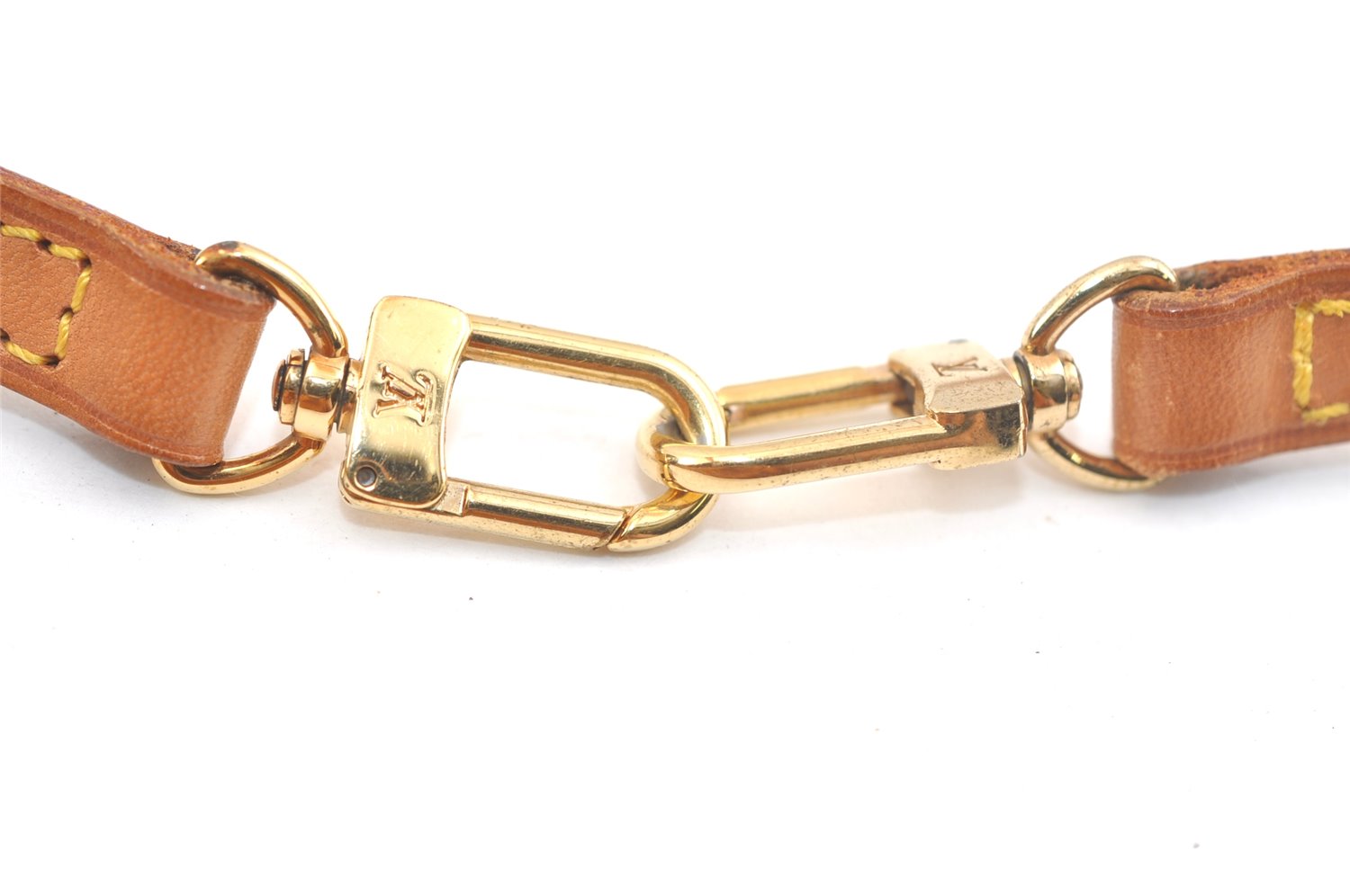 Authentic Louis Vuitton Leather Shoulder Strap Beige 47.2
