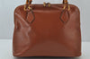 Authentic GUCCI Bamboo 2Way Shoulder Hand Bag Purse Leather Brown Junk 2674J