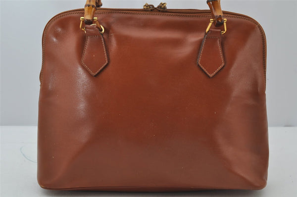 Authentic GUCCI Bamboo 2Way Shoulder Hand Bag Purse Leather Brown Junk 2674J