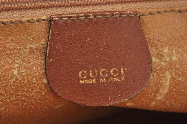 Authentic GUCCI Bamboo 2Way Shoulder Hand Bag Purse Leather Brown Junk 2674J
