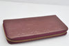 Authentic Louis Vuitton Vernis Zippy Wallet Long Purse Wine Red M91536 LV 2674K