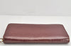 Authentic Louis Vuitton Vernis Zippy Wallet Long Purse Wine Red M91536 LV 2674K