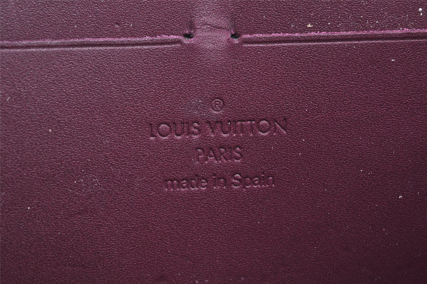 Authentic Louis Vuitton Vernis Zippy Wallet Long Purse Wine Red M91536 LV 2674K