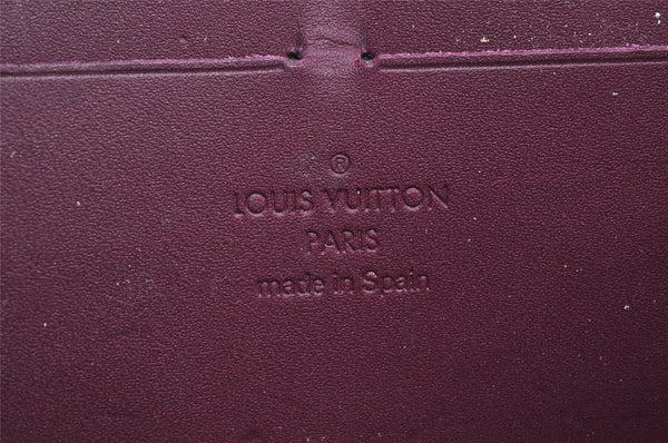 Authentic Louis Vuitton Vernis Zippy Wallet Long Purse Wine Red M91536 LV 2674K