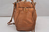 Authentic Chloe Vintage Paddington Leather Shoulder Hand Bag Brown 2676J