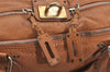 Authentic Chloe Vintage Paddington Leather Shoulder Hand Bag Brown 2676J