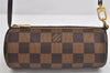 Authentic Louis Vuitton Damier Papillon Pouch Purse LV  2676K