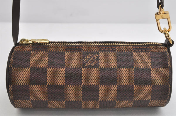 Authentic Louis Vuitton Damier Papillon Pouch Purse LV  2676K