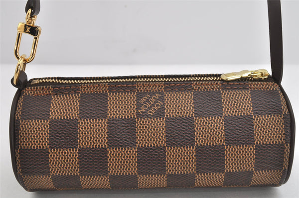 Authentic Louis Vuitton Damier Papillon Pouch Purse LV  2676K