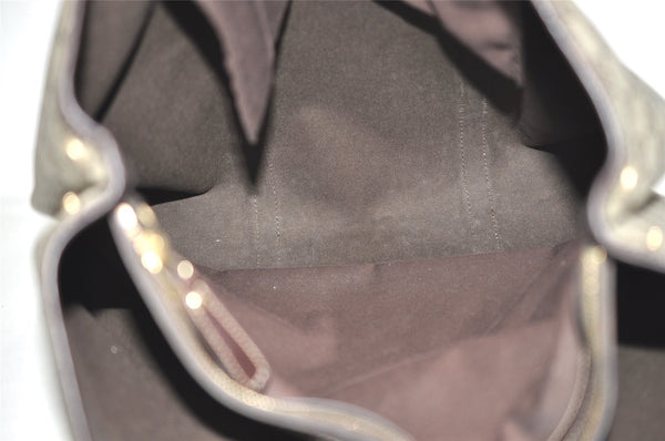 Authentic GUCCI Vintage Shoulder Hand Bag GG PVC Leather 223668 Brown 2677I