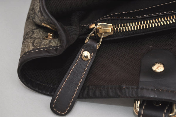 Authentic GUCCI Vintage Shoulder Hand Bag GG PVC Leather 223668 Brown 2677I