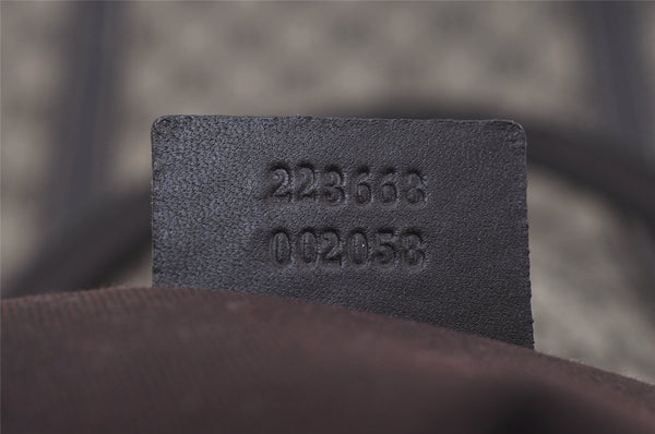 Authentic GUCCI Vintage Shoulder Hand Bag GG PVC Leather 223668 Brown 2677I