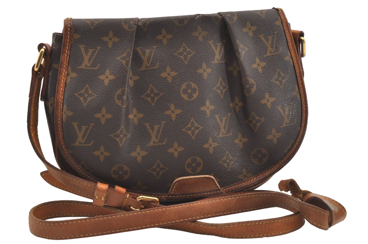 Authentic Louis Vuitton Monogram Menilmontant PM M40474 Shoulder Bag Junk 2677J